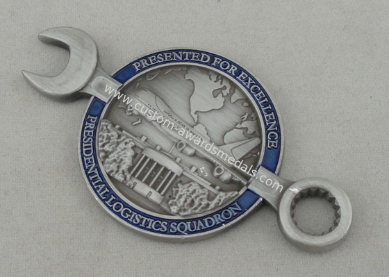 Presidential Logistics Squadron Personalized Coins , Die Casting Full 3D Antique Silver Plating Coin