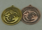 Antique Brass Zinc Alloy Shooting Medals Die Cast With 3D