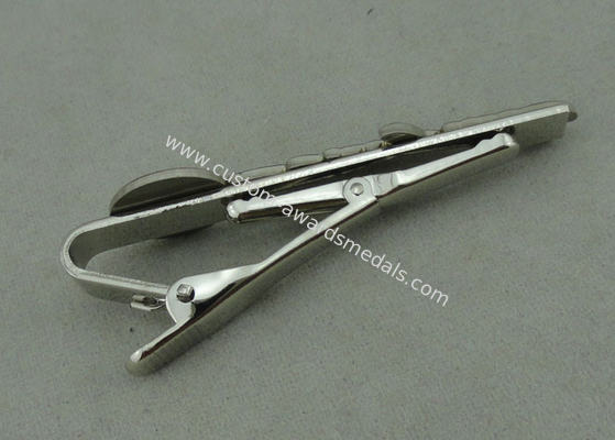 22 mm Special Cufflink Custom Tie Bars 3D Brass Stamped Silver