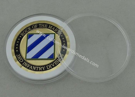 2.0 Inch Custom Brass Personalized Coins , Gold Plating USA Military Coin