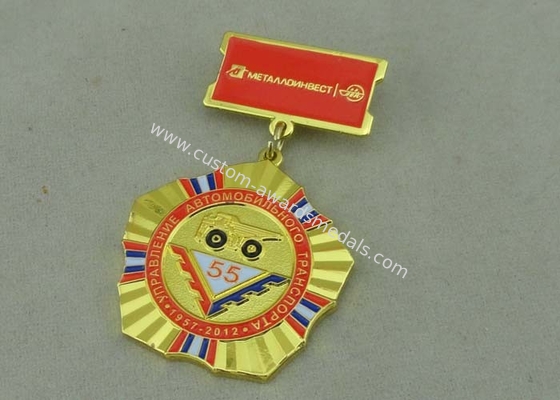 Zinc Alloy Military Custom Awards Medals 3D Die Casting With Soft Enamel