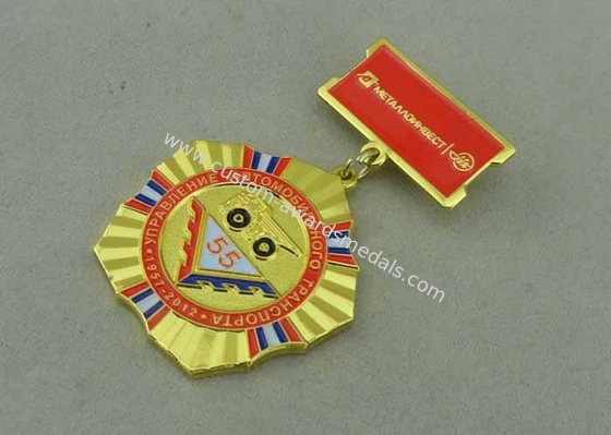 Zinc Alloy Military Custom Awards Medals 3D Die Casting With Soft Enamel