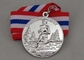 Zinc Alloy Die Casting Medal , 3D Silver Running Medal Badge